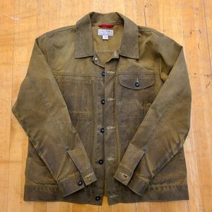 Filson Tin Cloth Short Cruiser Jacket, Tan, Men's Large